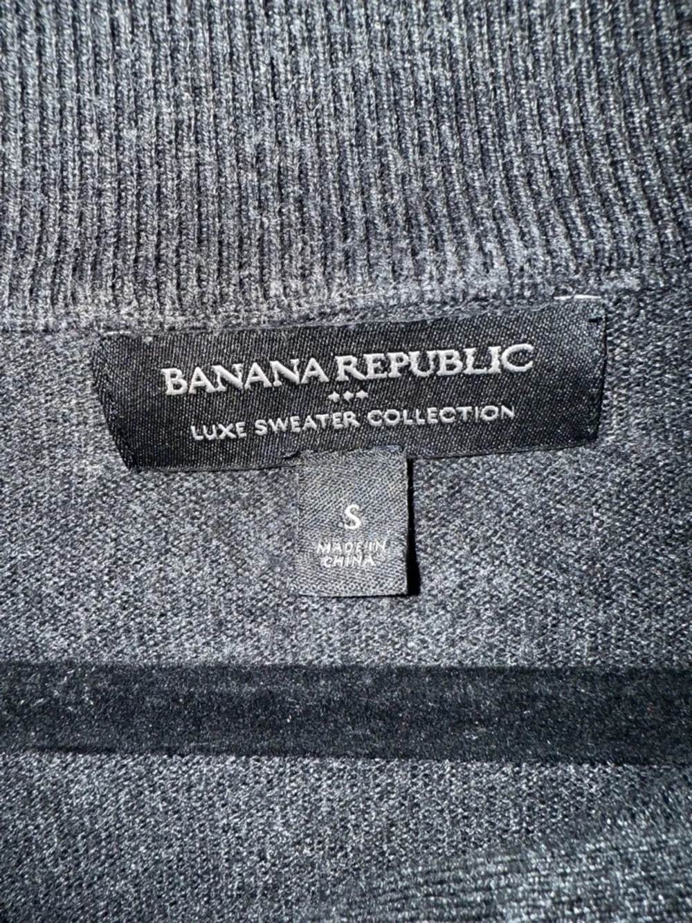 Banana Republic Luxe‎ Sweater - Black & Charcoal size Small